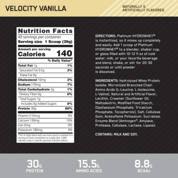 PLATINUM HYDRO WHEY 3.5 LBS - Image 2